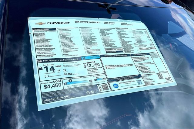 New 2026 Chevrolet Corvette Z06 w/ Z07 Performance Package RWD image 13
