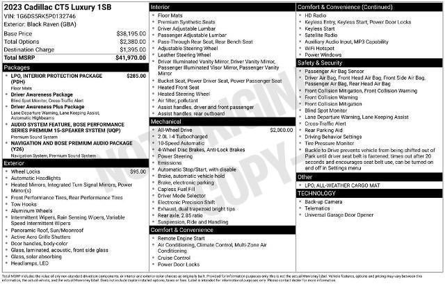 Certified 2023 Cadillac CT5 Luxury AWD/4WD image 32