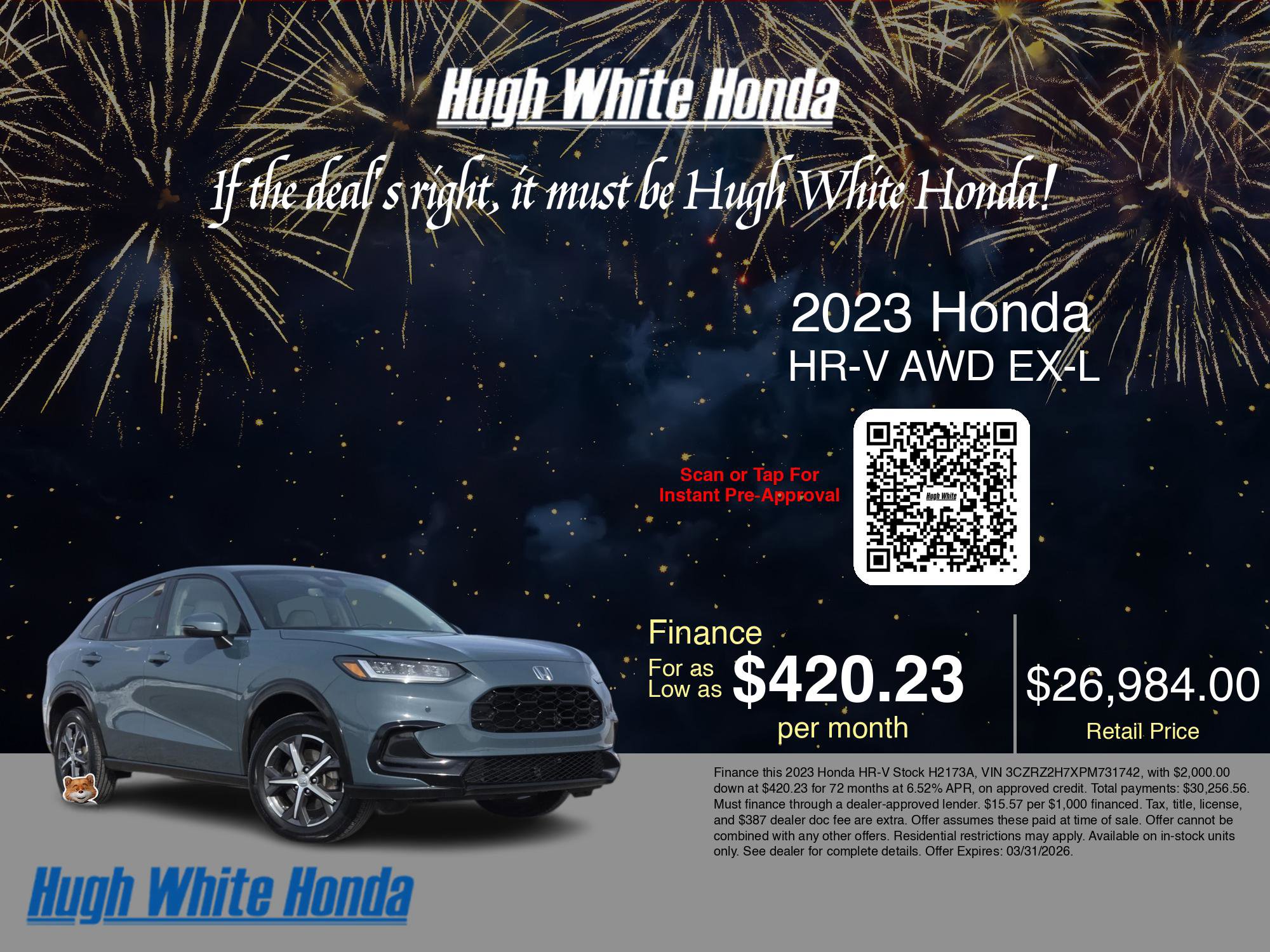 Used 2023 Honda HR-V EX-L image 3