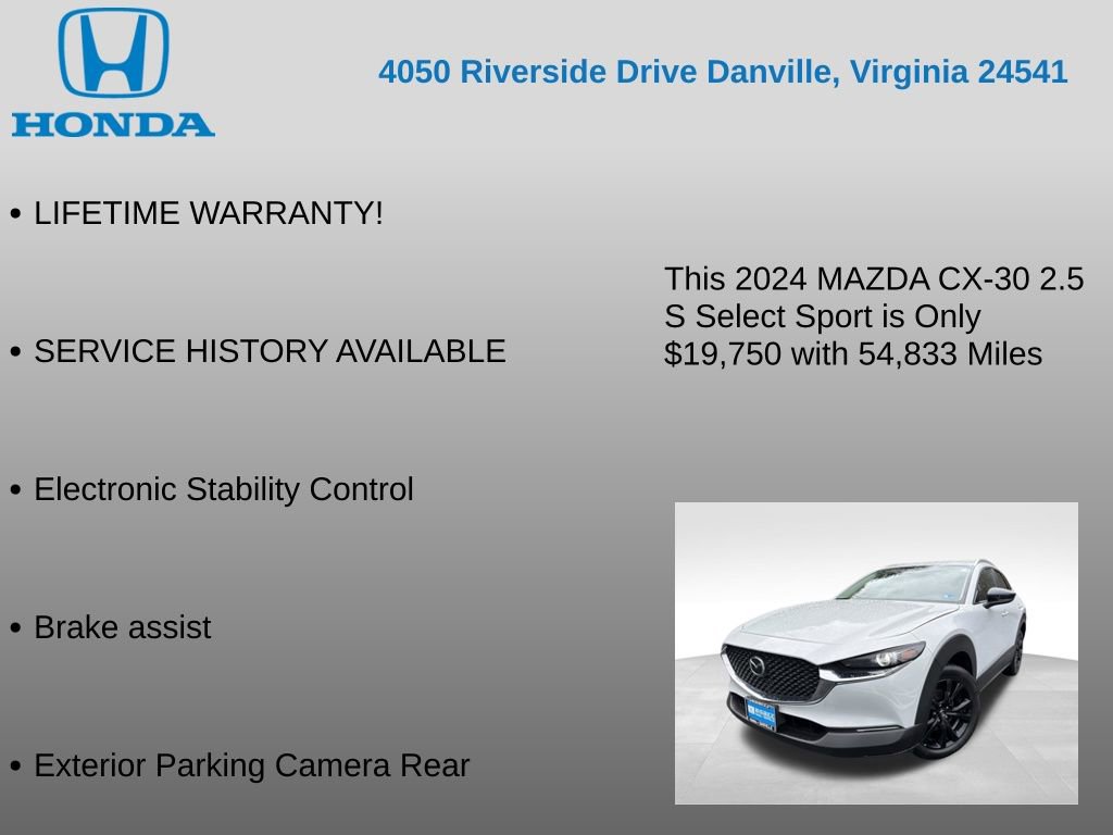 Used 2024 MAZDA CX-30 AWD 2.5 S w/ Select Sport Pkg image 7