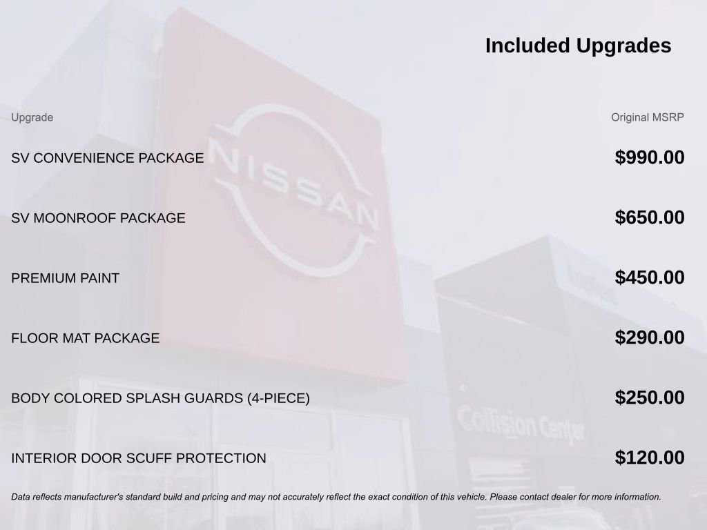 New 2026 Nissan Sentra SV w/ SV Convenience Package image 7