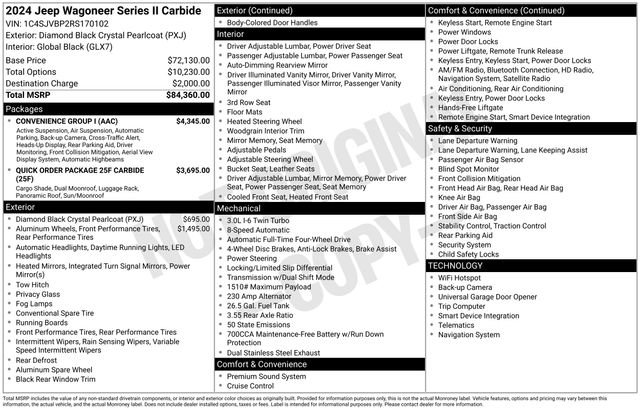 Used 2024 Jeep Wagoneer Series II w/ Convenience Group I AWD/4WD image 7