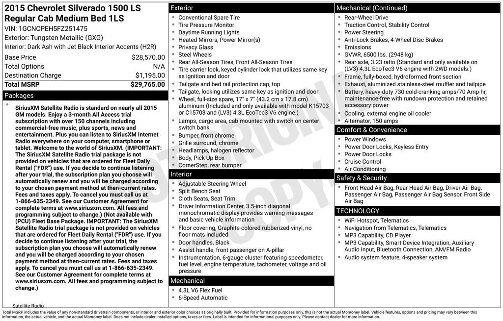 Certified 2015 Chevrolet Silverado 1500 LS RWD image 23