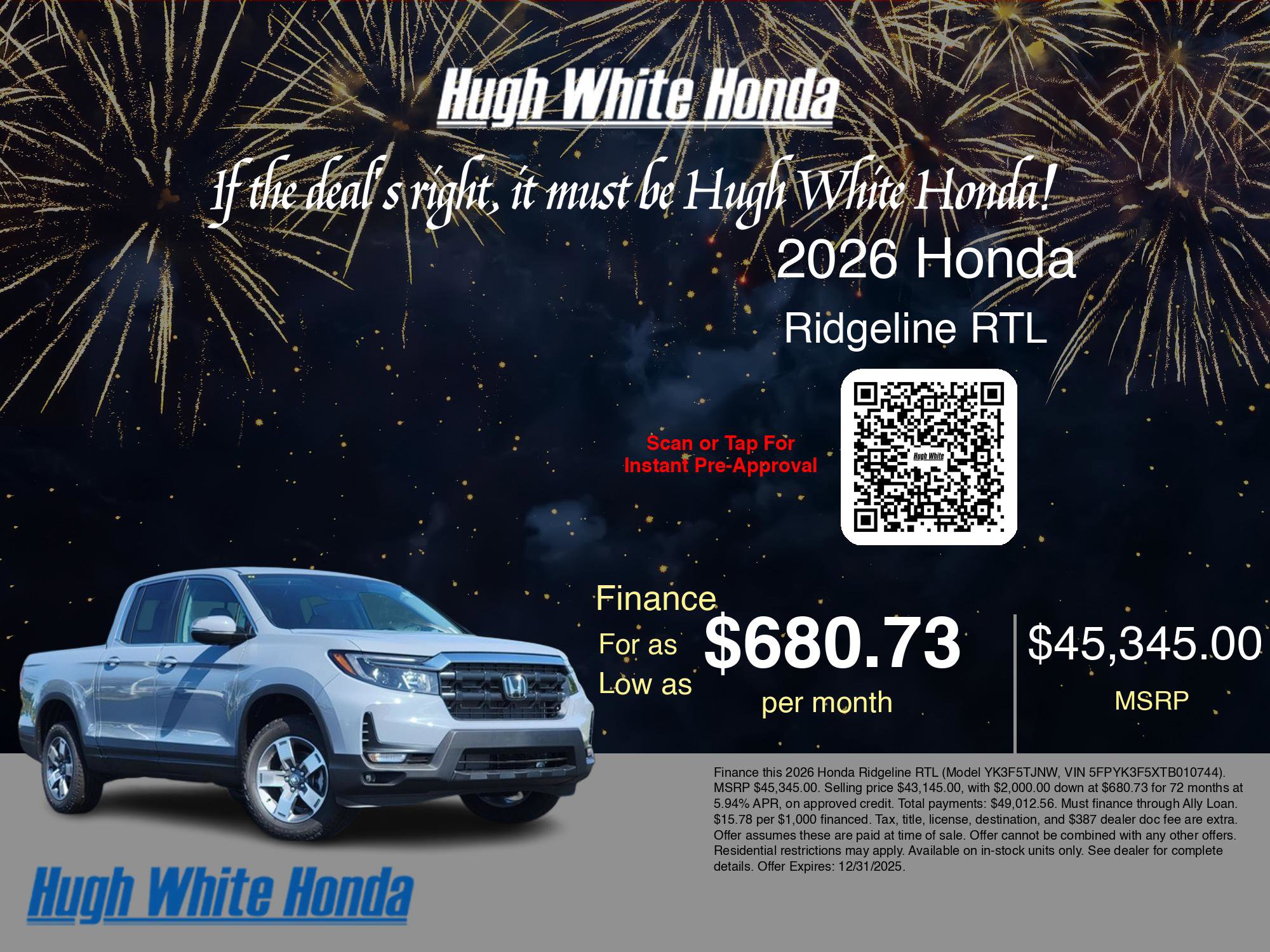 New 2026 Honda Ridgeline RTL image 7