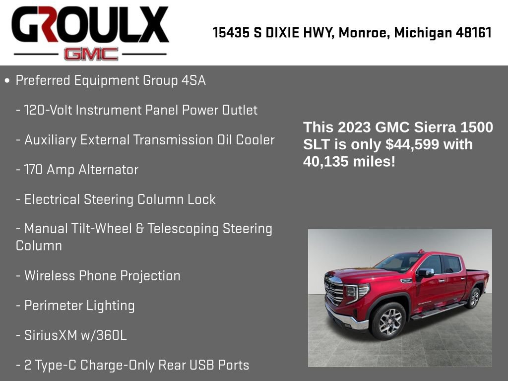 Used 2023 GMC Sierra 1500 SLT w/ SLT Premium Package AWD/4WD image 22