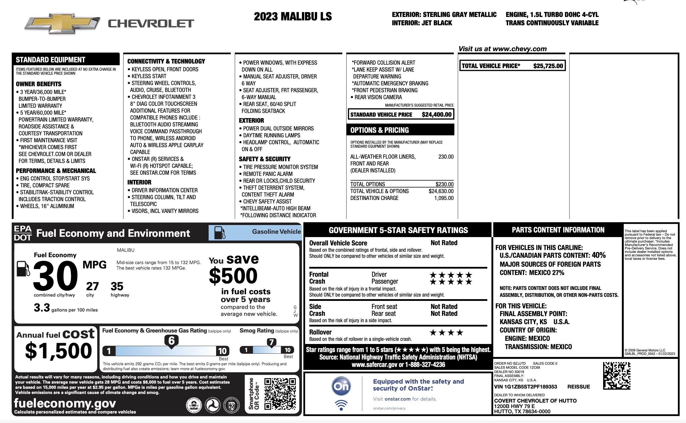 Used 2023 Chevrolet Malibu LS FWD image 4