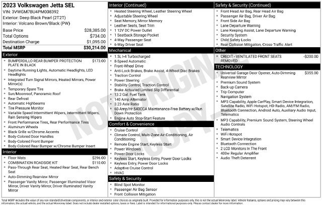 Used 2023 Volkswagen Jetta SEL FWD image 39