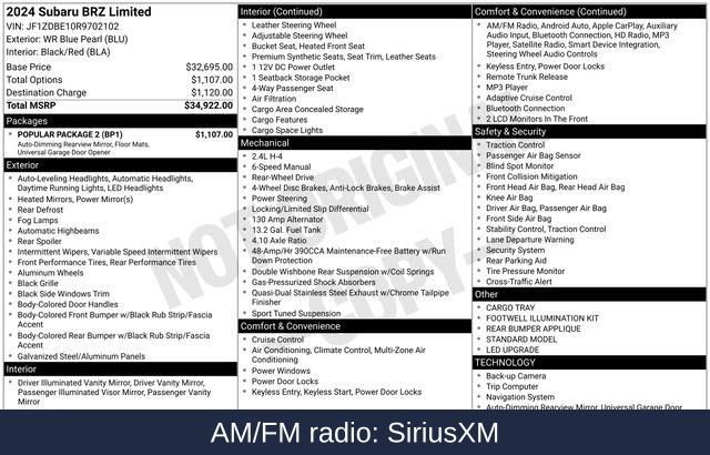 Used 2024 Subaru BRZ Limited w/ Popular Package 2 image 5