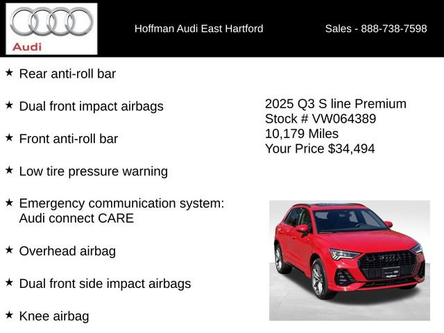 Certified 2025 Audi Q3 2.0T Premium w/ Convenience Package AWD/4WD image 34
