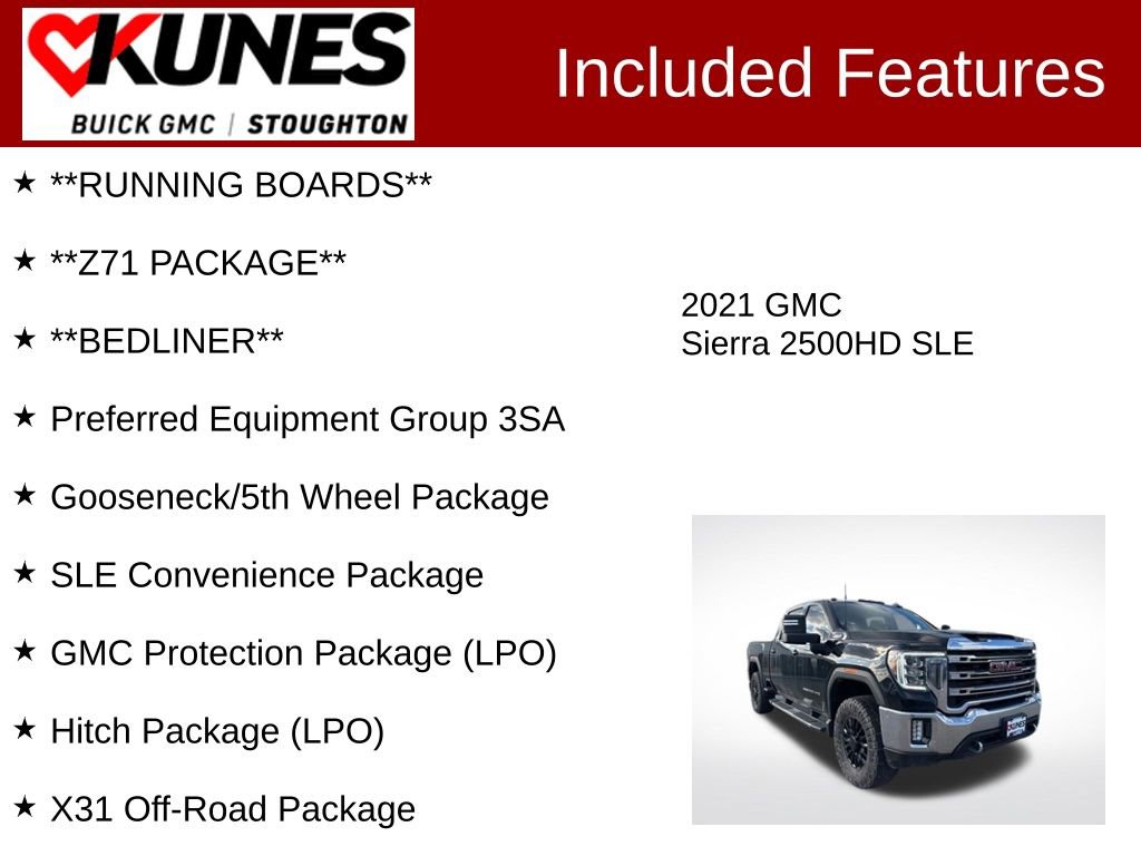 Used 2021 GMC Sierra 2500 SLE w/ Gooseneck/5TH Wheel Package image 3