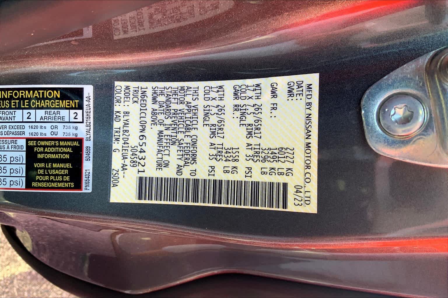 Used 2023 Nissan Frontier SV w/ Technology Package RWD image 30