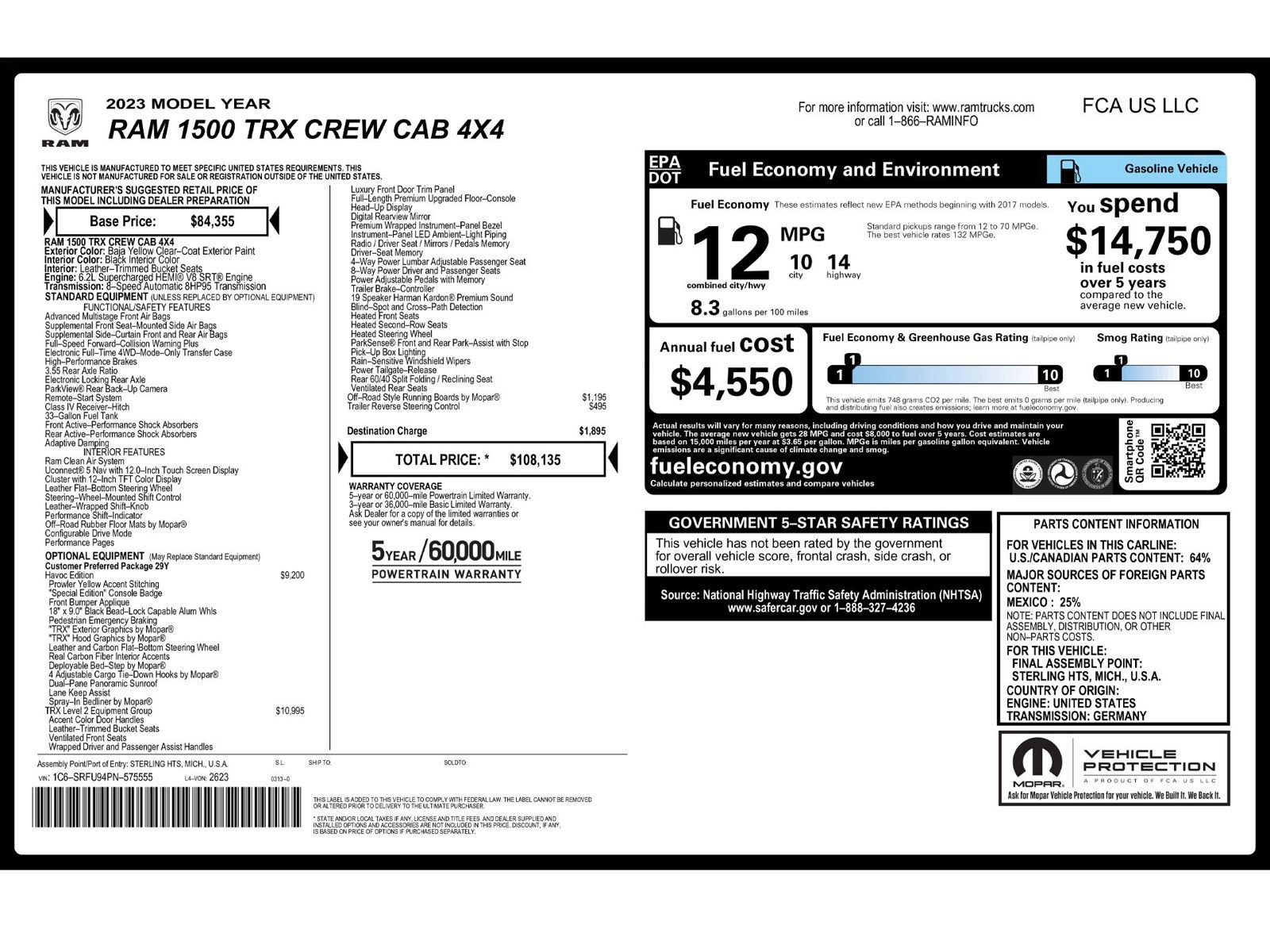 Used 2023 RAM 1500 TRX w/ TRX Level 2 Equipment Group image 6