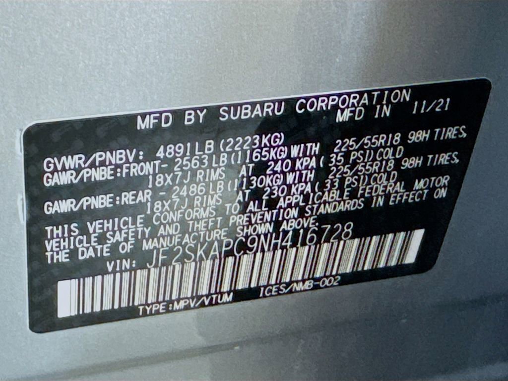 Certified 2022 Subaru Forester Limited w/ Popular Package #3 image 43