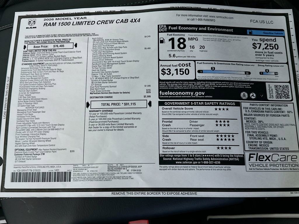 New 2026 RAM 1500 Limited AWD/4WD image 21