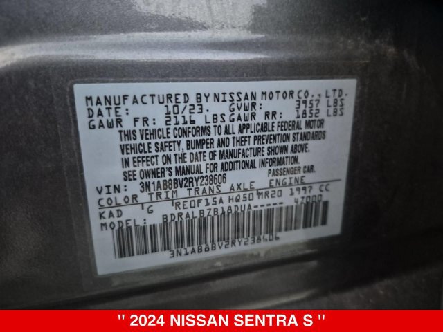 Certified 2024 Nissan Sentra S FWD image 39