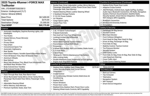 Certified 2025 Toyota 4Runner Trailhunter AWD/4WD image 6