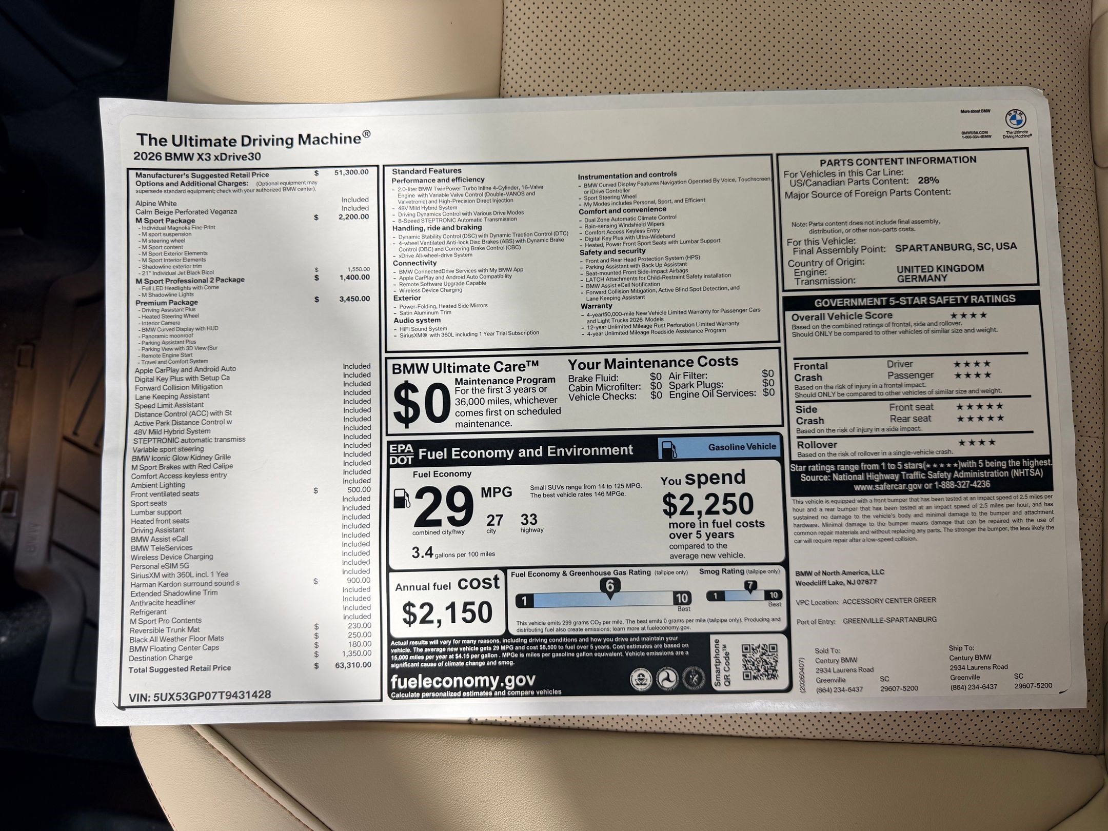 New 2026 BMW X3 xDrive30 AWD/4WD image 20