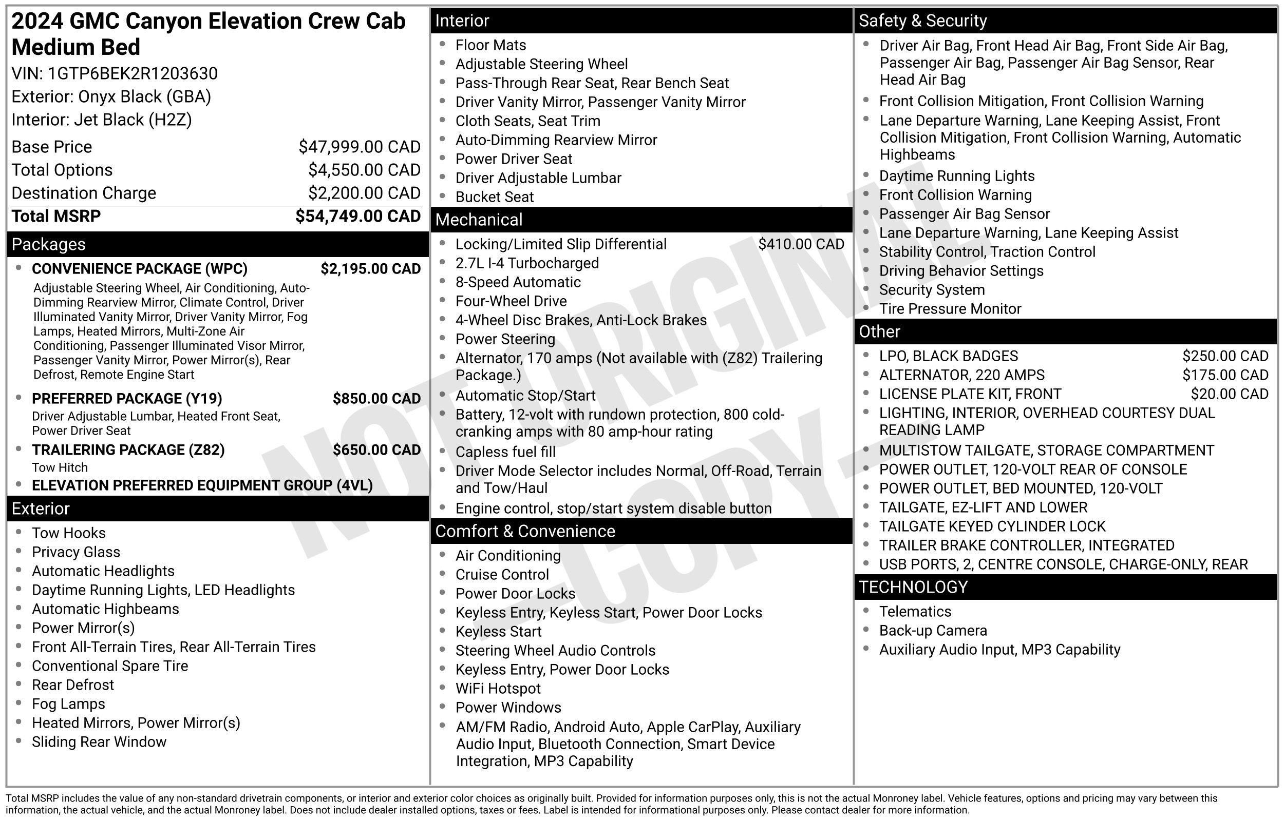Used 2024 GMC Canyon Elevation w/ Convenience Package AWD/4WD image 2