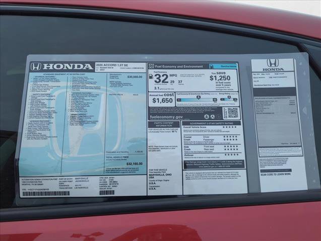 New 2025 Honda Accord SE image 15