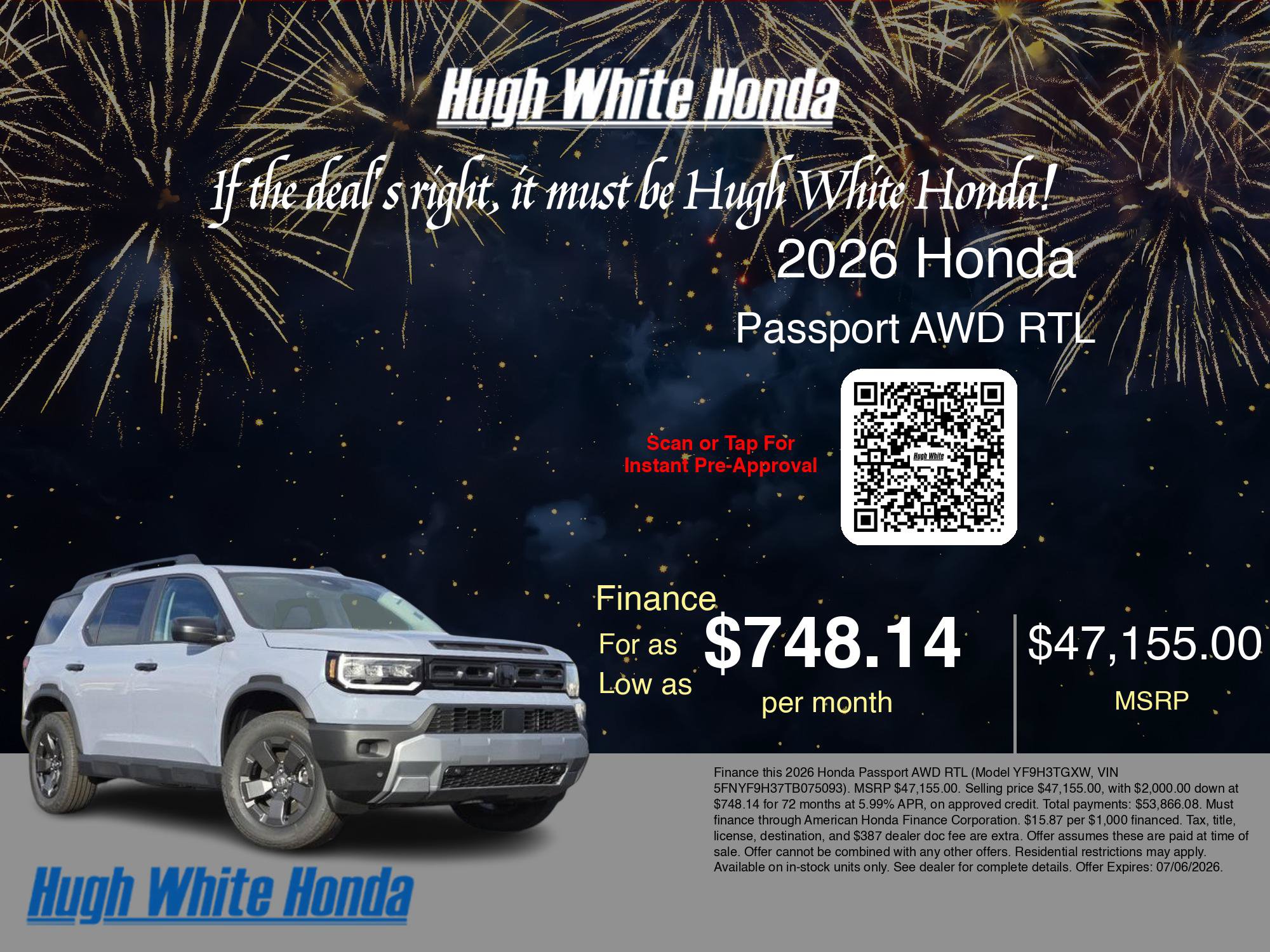 New 2026 Honda Passport RTL image 7