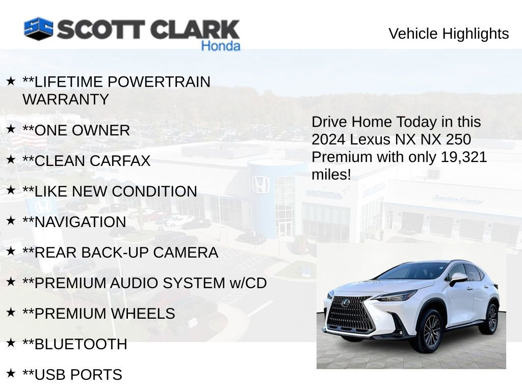 Used 2024 Lexus NX 250 FWD w/ Towing Package (2000 Lbs) image 12
