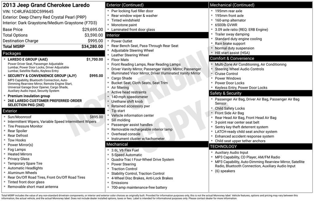 Used 2013 Jeep Grand Cherokee Laredo w/ Laredo E Group AWD/4WD image 28