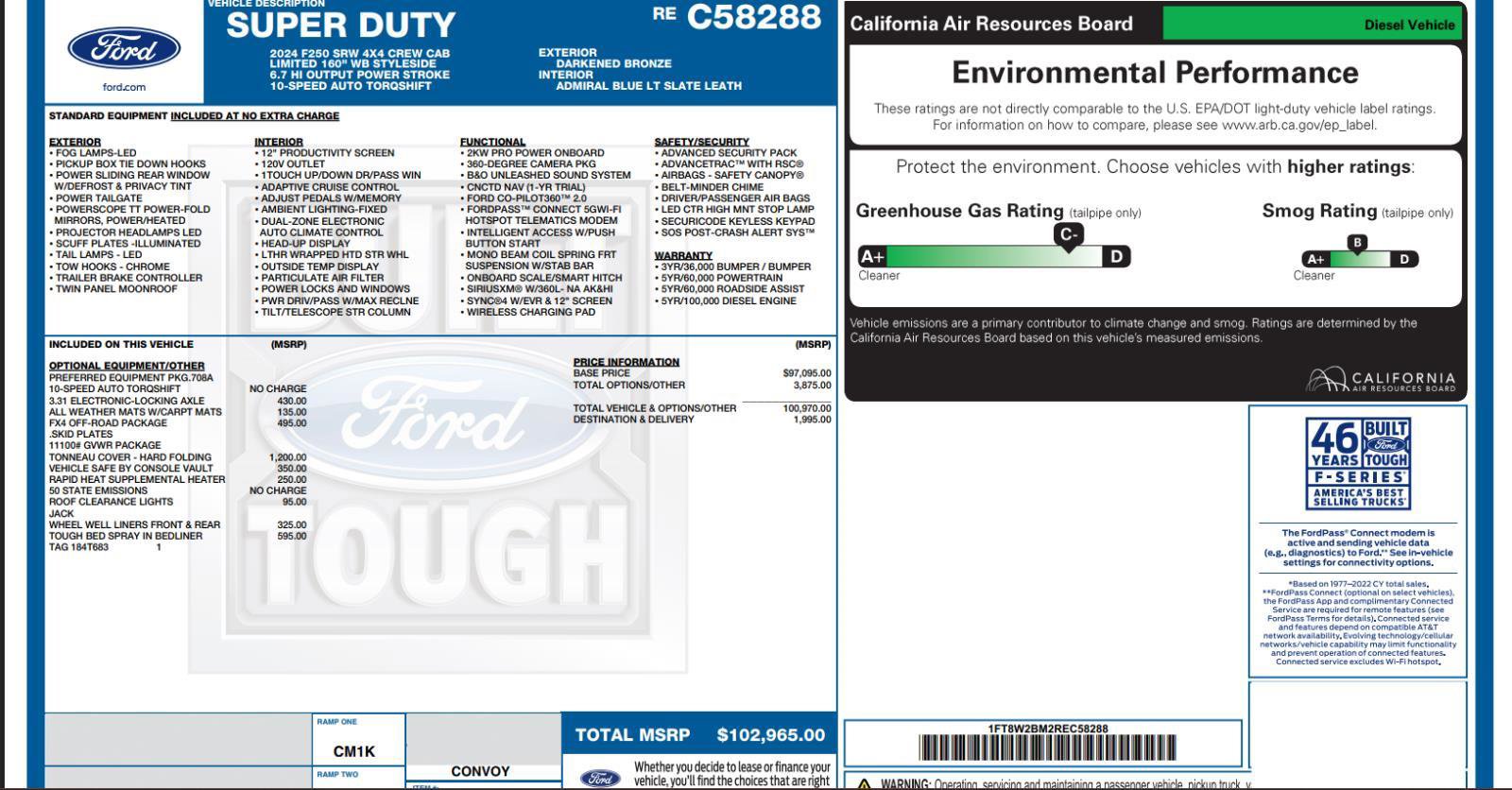Used 2024 Ford F250 Limited w/ FX4 Off-Road Package image 3
