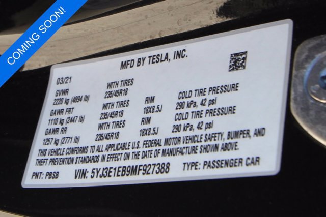 Used 2021 Tesla Model 3 Long Range AWD/4WD image 7