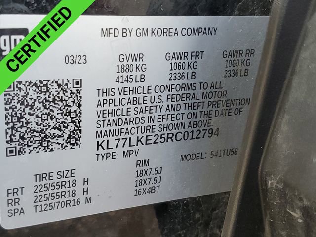 Certified 2024 Chevrolet Trax ACTIV w/ Driver Confidence Package image 33