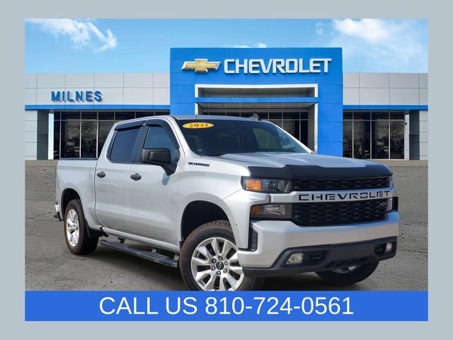 Certified 2021 Chevrolet Silverado 1500 Custom w/ LPO, Dark Essentials Package