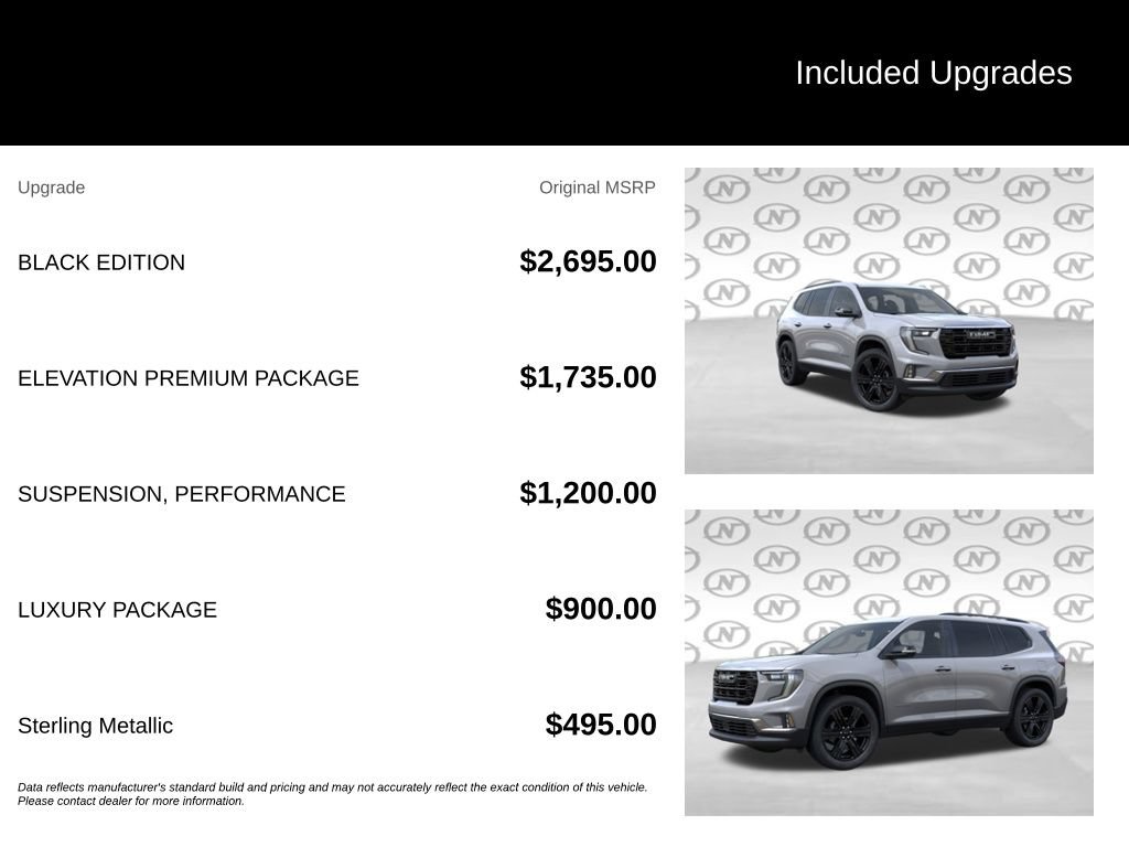 New 2026 GMC Acadia Elevation w/ Black Edition AWD/4WD image 3