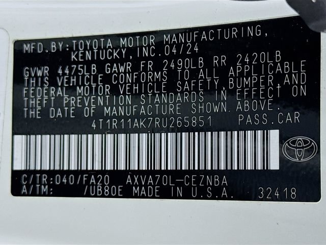 Used 2024 Toyota Camry LE w/ Convenience Package FWD image 17
