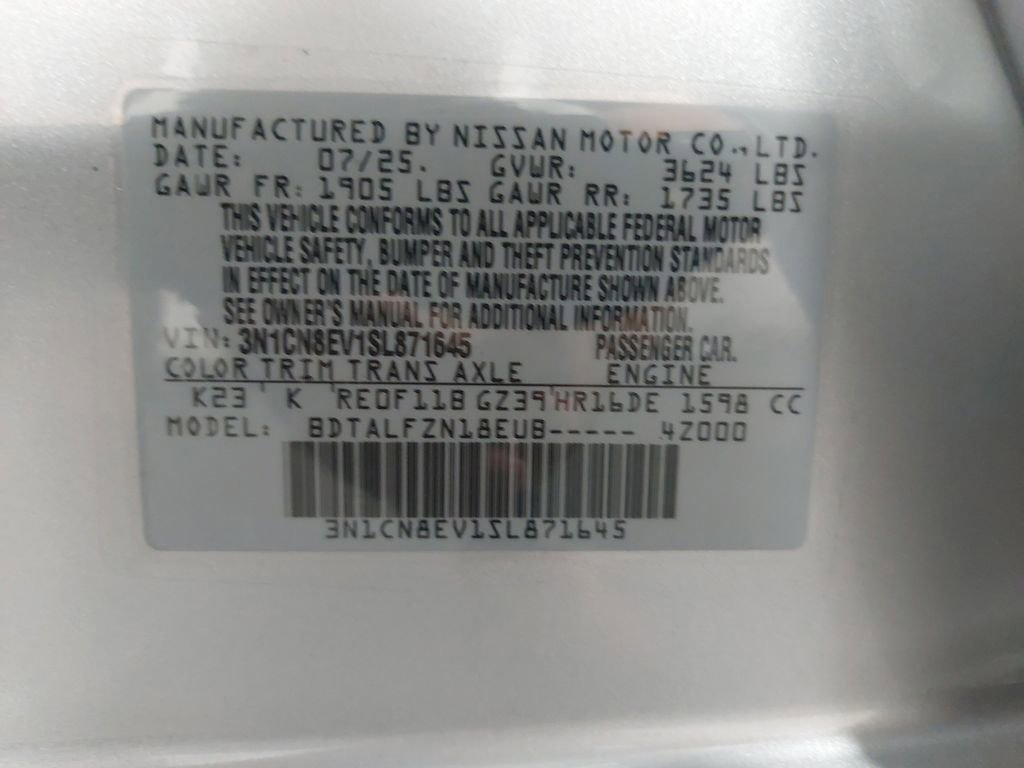New 2025 Nissan Versa SV w/ Trunk Package image 34