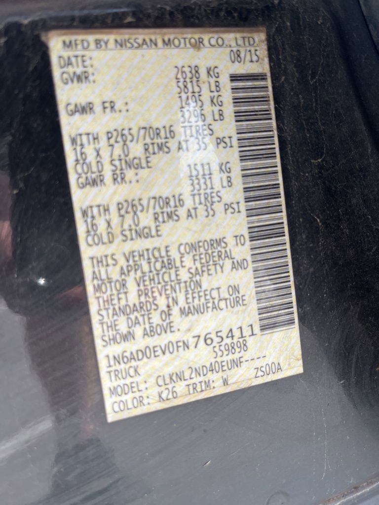Used 2015 Nissan Frontier SV w/ SV Value Truck Package image 10