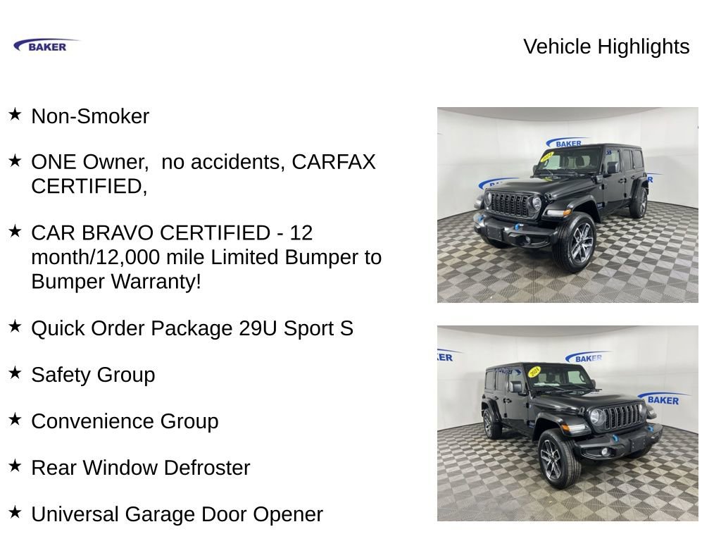 Used 2024 Jeep Wrangler Unlimited w/ Convenience Group image 4