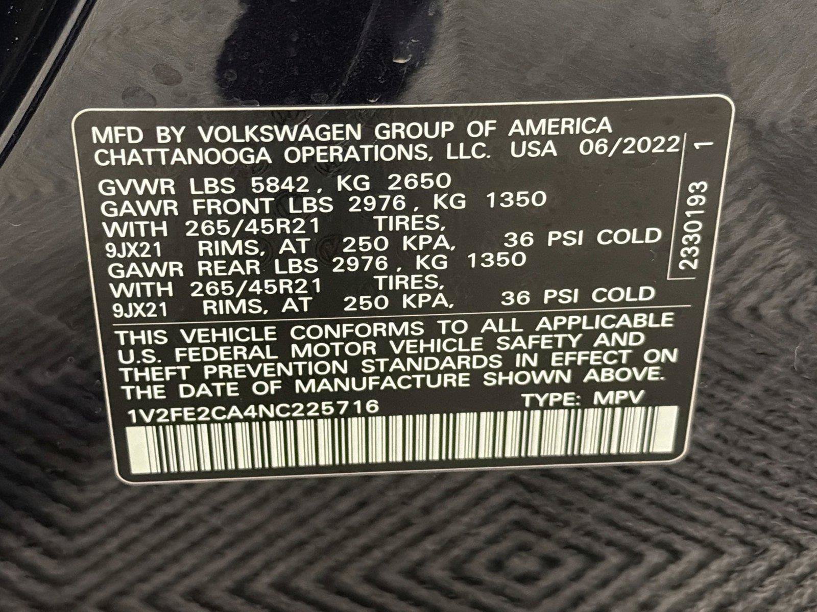 Used 2022 Volkswagen Atlas Cross Sport SEL Premium R-Line AWD/4WD image 40