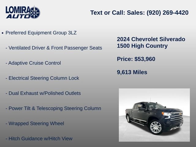 Used 2024 Chevrolet Silverado 1500 High Country w/ High Country Premium Package AWD/4WD image 33