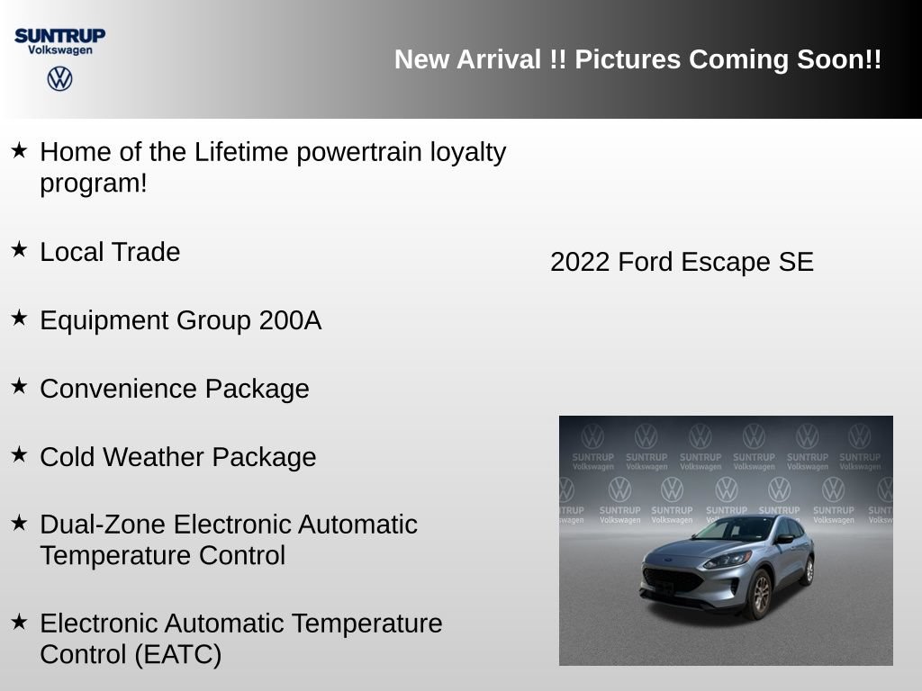 Used 2022 Ford Escape SE w/ Convenience Package FWD image 6