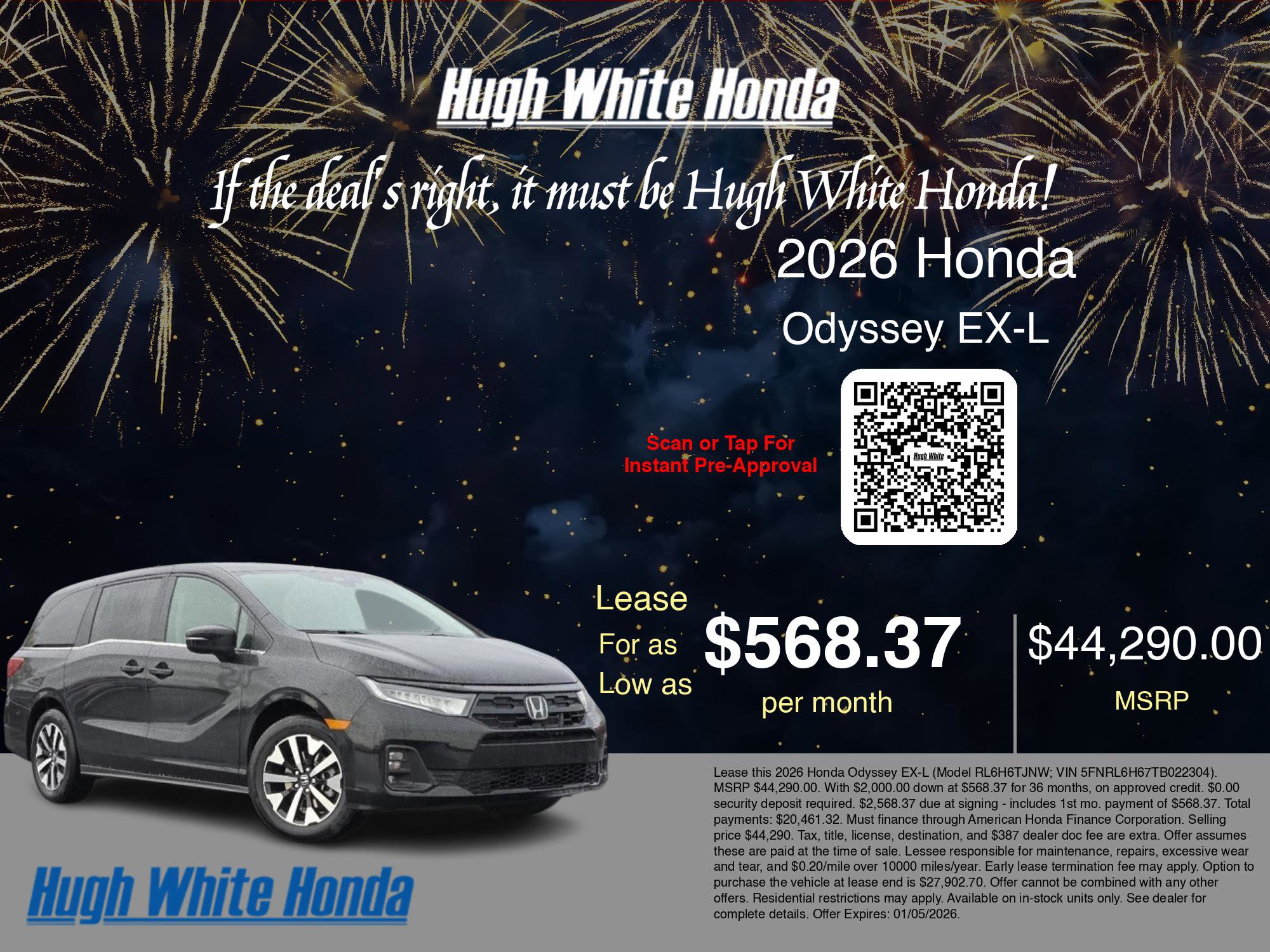 New 2026 Honda Odyssey EX-L image 3