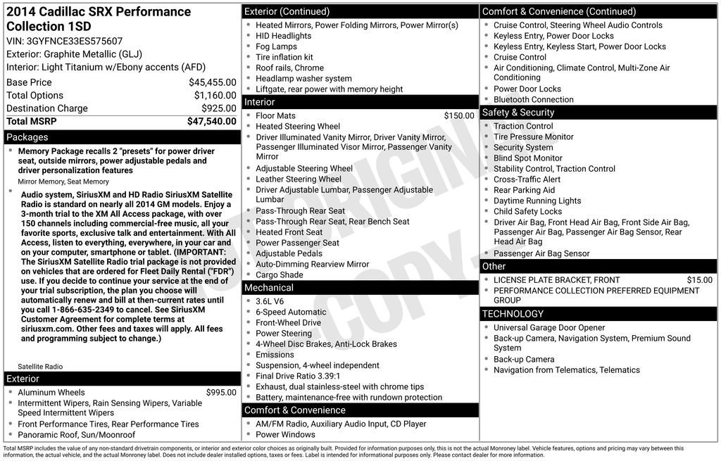 Used 2014 Cadillac SRX Performance FWD image 10