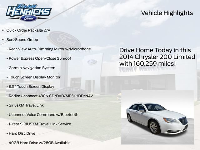 Used 2014 Chrysler 200 Limited w/ Sun/Sound Group FWD image 4