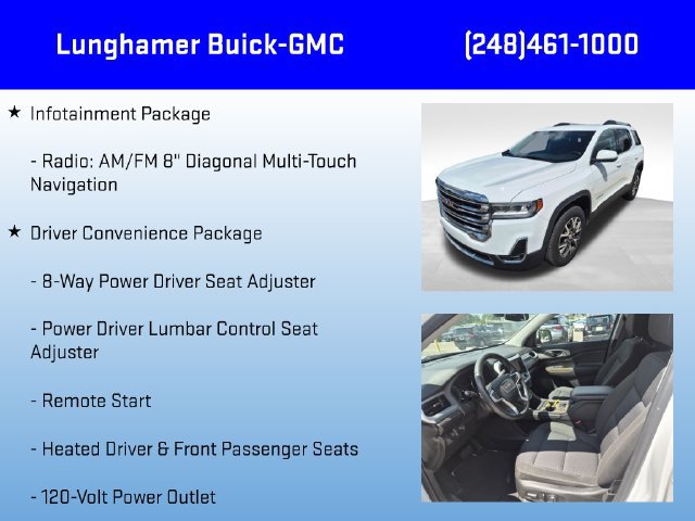 Certified 2021 GMC Acadia SLE w/ Driver Convenience Package AWD/4WD image 12