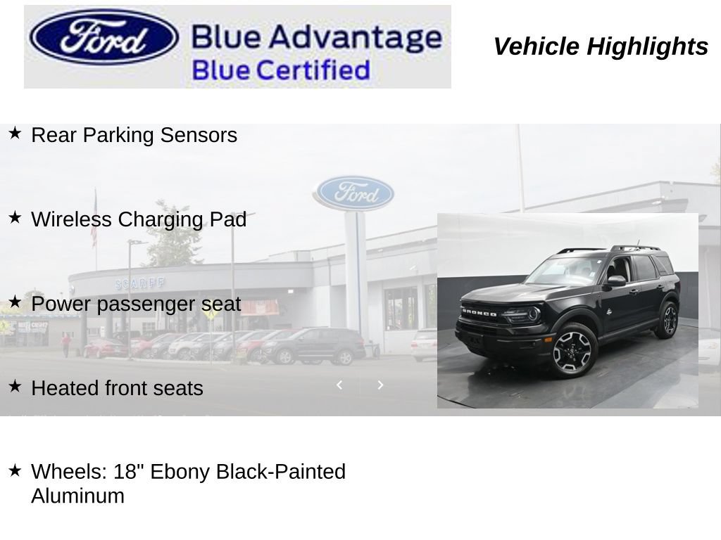 Certified 2022 Ford Bronco Sport Outer Banks w/ Tech Package AWD/4WD image 19