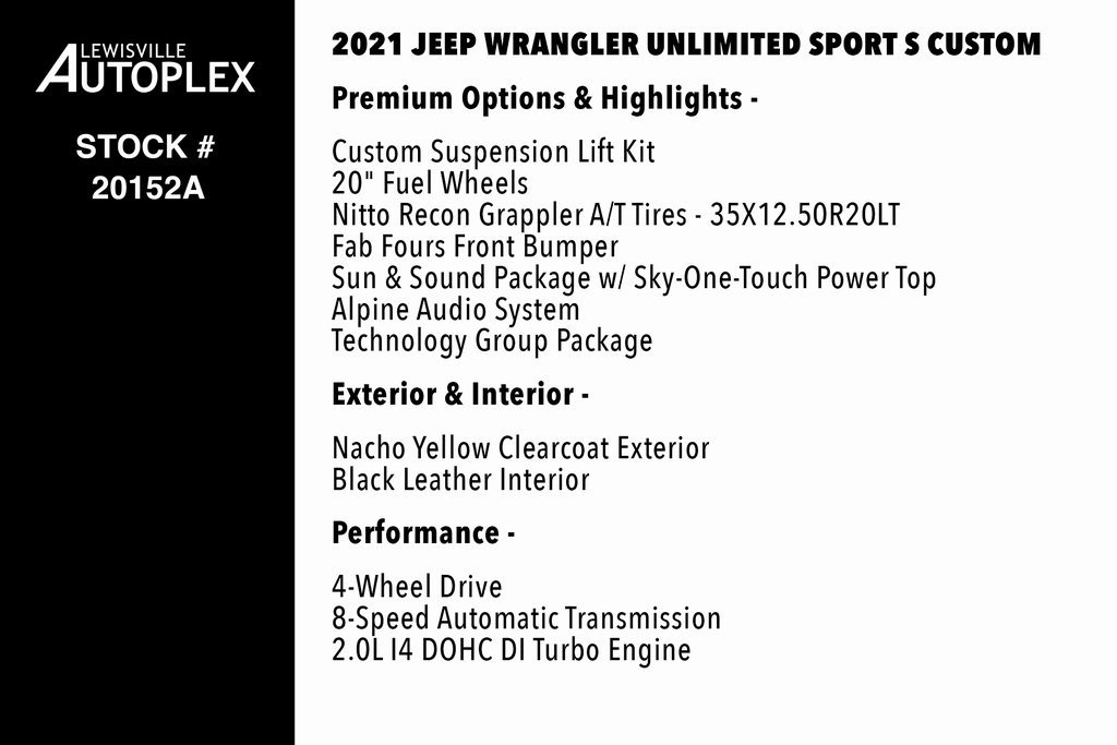 Used 2021 Jeep Wrangler Unlimited Sport w/ Sun And Sound Package image 2