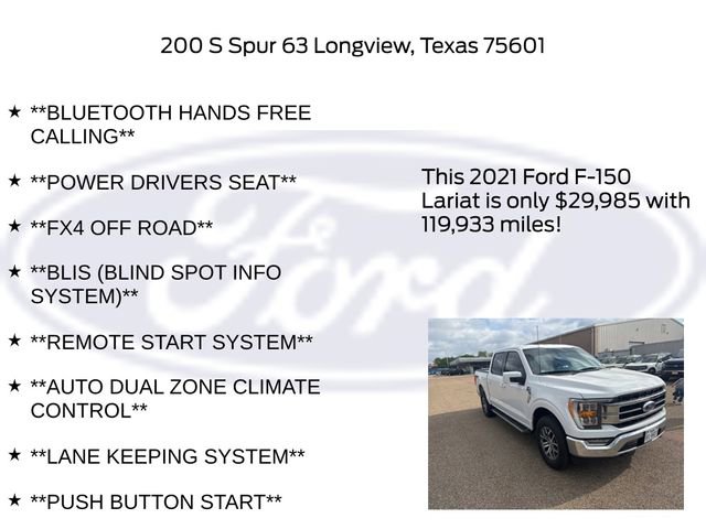 Used 2021 Ford F150 Lariat w/ FX4 Off-Road Package AWD/4WD image 15
