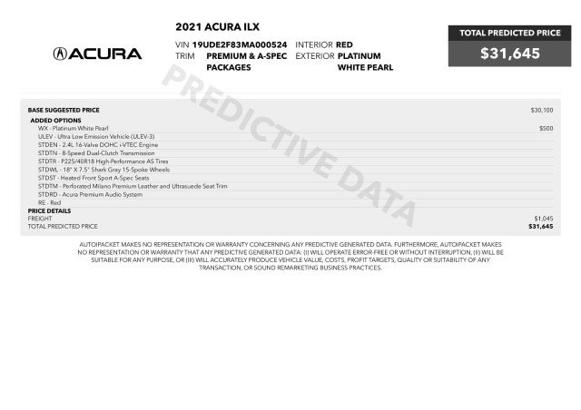 Used 2021 Acura ILX FWD image 3