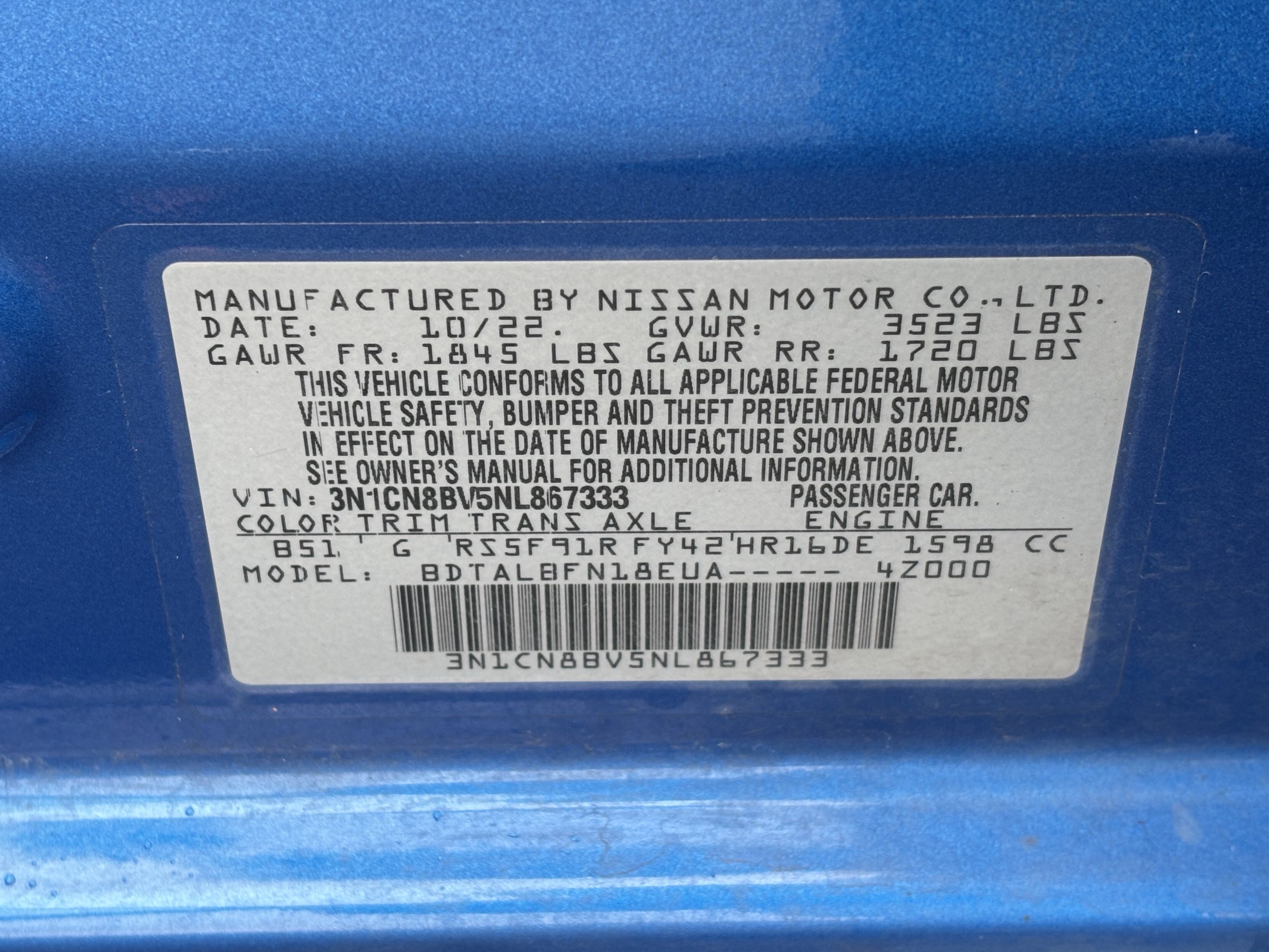 Used 2022 Nissan Versa S image 34