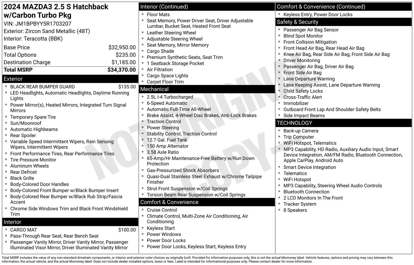 Used 2024 MAZDA MAZDA3 s image 14
