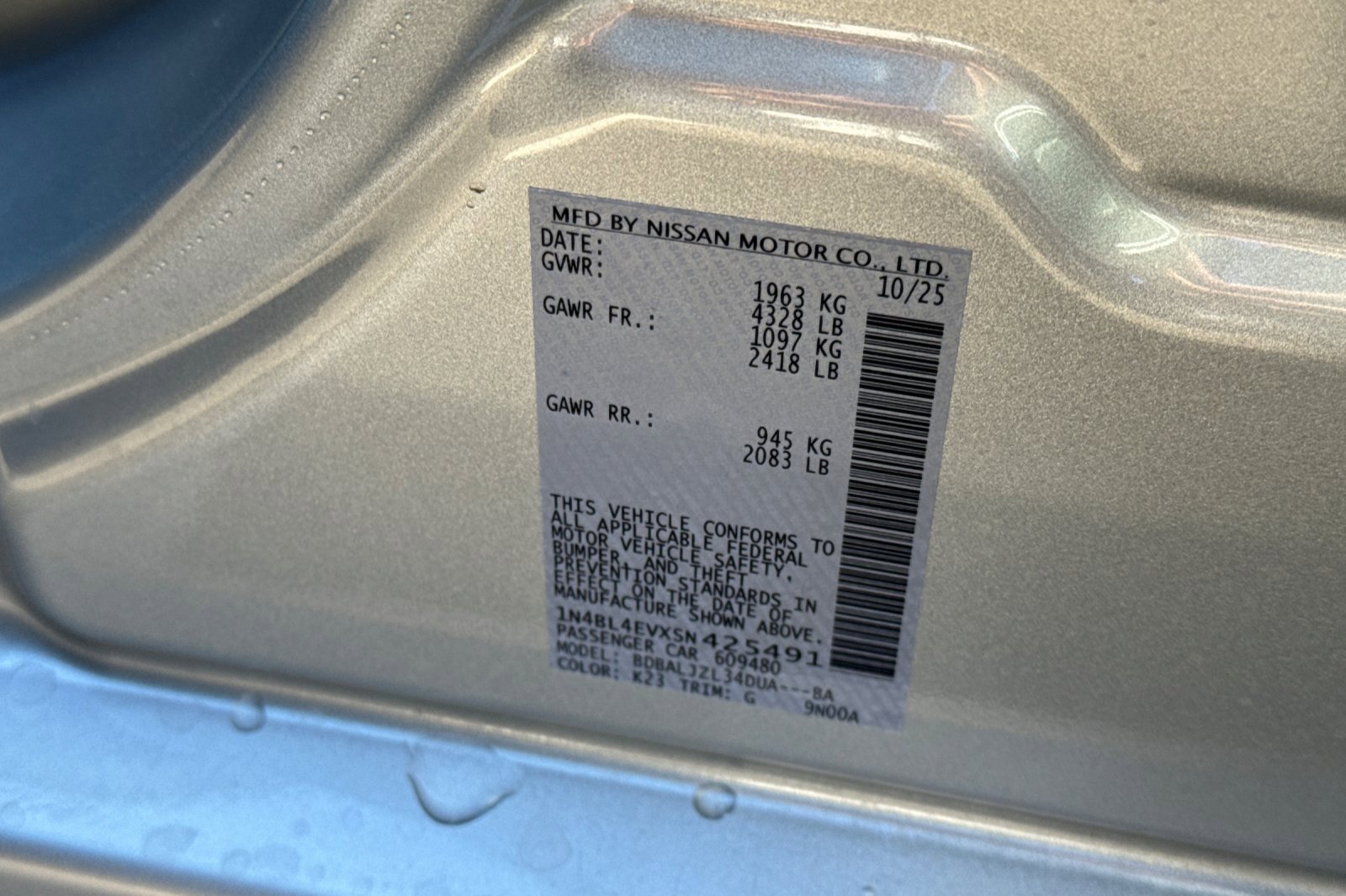 New 2025 Nissan Altima 2.5 SL image 24