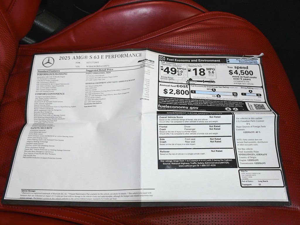 Used 2025 Mercedes-Benz S 63 AMG S w/ AMG Night Package image 73